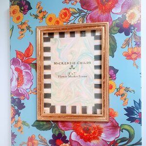 NIB! MacKenzie-Childs Blue Flower Market 5x7 Picture Frame